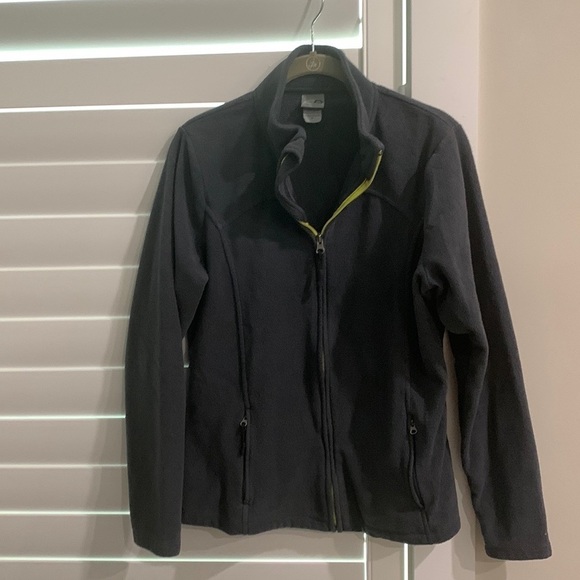 Women's Medium Grey Fleece Full-Zip Jacket See last pic for best color. Size Med - Picture 5 of 13